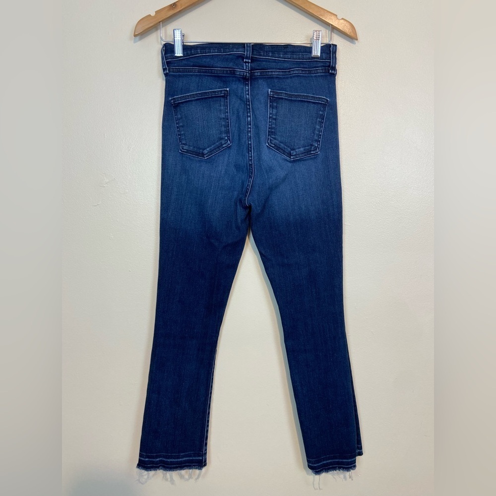 Veronica Beard Dark Blue Cropped Wide-Leg Jeans - Picture 6 of 8
